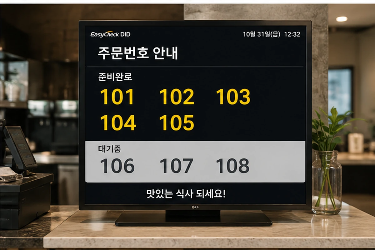 DID 주문번호 안내 시스템